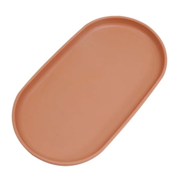 Oval Serving Trays,Mini Plastic Trays,Jewelry Tray Decorative Dish,Small Plastic Oval Candy Dessert Plate,Cosmetics Organizer,Multi-Purpose Small Storage Plate for Kitchen Sink, Bathroom,Pink