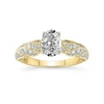 thumbnail image 1 of Oval Shape 1 Carat IGI Certified Lab Grown Diamond Ring | 14K Yellow Gold | Vintage Willow Lab Diamond Engagement Ring | FG-VS1-VS2 Quality Friendly Diamonds, 1 of 5