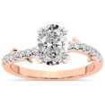 thumbnail image 1 of Oval Shape 2 Carat IGI Certified Lab Grown Diamond Ring | 14K Rose Gold | Phoebe Twigs Diamond Ring | FG-VS1-VS2 Quality Friendly Diamonds, 1 of 5