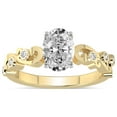 thumbnail image 1 of Oval Shape 4 Carat IGI Certified Lab Grown Diamond Ring | 14K Yellow Gold |Catrina Cutwork Lab Diamond Engagement Ring | FG-VS1-VS2 Quality Friendly Diamonds, 1 of 5