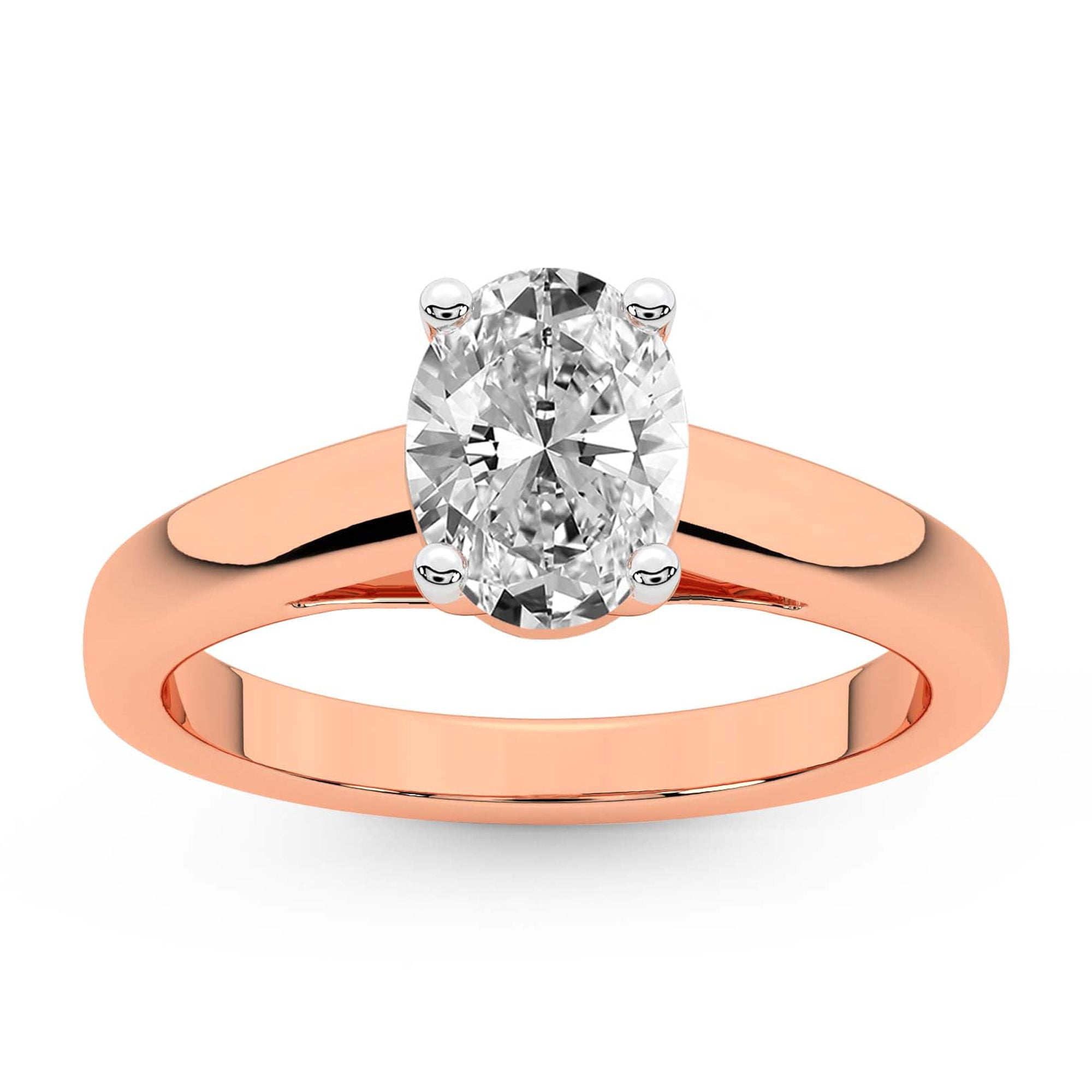IGI Certified 4 Carat Oval Shape Lab Grown Diamond Engagement Ring ...