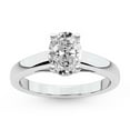 thumbnail image 1 of IGI Certified 5 Carat Oval Shape Lab Grown Diamond Engagement Ring | 14K White Gold | Allen Flat Band Solitaire Lab Diamond Ring | FG-VS1-VS2 Quality Friendly Diamonds, 1 of 6