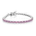 thumbnail image 1 of Oval Shape 5x3 mm Pink Tourmaline Eternity Tennis Bracelet 7.5 Inch 925 Sterling Silver October Birthstone Month Gemstone Jewelry Women Gift For Her Wedding Anniversary Birthday Gift, 1 of 3