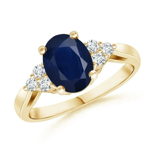 Oval Shape Blue Sapphire CZ Diamond Cocktail Band Ring 925 Sterling Silver Rose Gold Plated September Birthstone Valentine Day Birthday Gift Gemstone Jewelry