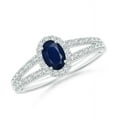 thumbnail image 1 of Oval Shape Blue Sapphire CZ Diamond Cocktail Band Ring 925 Sterling Silver September Birthstone Mothers Day Women Gift Gemstone Jewelry, 1 of 5