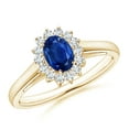 thumbnail image 1 of Oval Shape Blue Sapphire CZ Diamond Cocktail Band Ring 925 Sterling Silver Yellow Gold Plated September Birthstone Christmas New Year Gift Gemstone Jewelry, 1 of 5