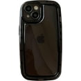 thumbnail image 1 of Oval Shape Clear Camera Lens Protection Soft Compatible with iPhone Case (Black,iPhone 14 Pro), 1 of 8