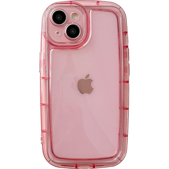 Oval Shape Clear Camera Lens Protection Soft Compatible with iPhone Case (Pink,iPhone Xr)