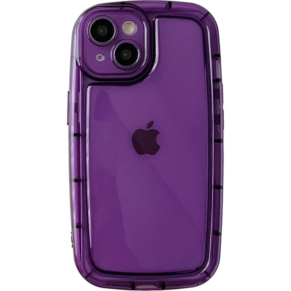 Oval Shape Clear Camera Lens Protection Soft Compatible with iPhone Case (Purple,iPhone Xr)