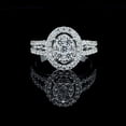 thumbnail image 1 of Oval Shape Composite Lab Grown Diamond Women Bridal Ring in Sterling Silver | | White Gold Plated, 1 of 2
