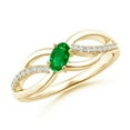 thumbnail image 1 of Oval Shape Green Emerald CZ Diamond Band Ring Women 925 Sterling Silver Yellow Gold Plated May Birthstone Wedding Anniversary Gift Gemstone Jewelry, 1 of 5