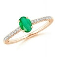 thumbnail image 1 of Oval Shape Green Emerald CZ Diamond Cocktail Band Ring Women 925 Sterling Silver Rose Gold Plated May Birthstone Wedding Anniversary Gift Gemstone Jewelry, 1 of 5