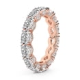 thumbnail image 1 of Oval Shape Lab Grown Diamond Kendall Milgrain Eternity Ring For Women | 4 Carat IGI Certified 14K Rose Gold | FG-VS Quality Friendly Diamonds Eternity Ring Size 9.5, 1 of 5
