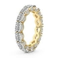 thumbnail image 1 of Oval Shape Lab Grown Diamond Kendall Milgrain Eternity Ring For Women | 4 Carat IGI Certified 14K Yellow Gold | FG-VS Quality Friendly Diamonds Eternity Ring Size 7, 1 of 5