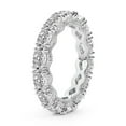 thumbnail image 1 of Oval Shape Lab Grown Diamond Kendall Milgrain Eternity Ring For Women | 6 Carat IGI Certified 14K White Gold | FG-VS Quality Friendly Diamonds Eternity Ring Size 4, 1 of 5