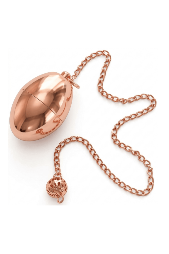 Oval Shape Openable Copper Metal Dowsing Pendulum. Oval Ball Pendulum For Divination