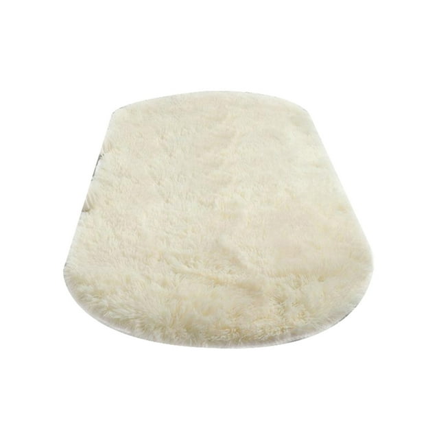 Oval Shape Plush Carpet Rug Furry Comfortable Super Soft Carpet for