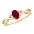 thumbnail image 1 of Oval Shape Red Ruby CZ Diamond Band Ring Women 925 Sterling Silver Yellow Gold Plated July Birthstone Christmas New Year Gift Gemstone Jewelry, 1 of 5