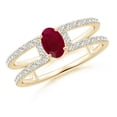 thumbnail image 1 of Oval Shape Red Ruby CZ Diamond Band Ring Women 925 Sterling Silver Yellow Gold Plated July Birthstone Engagement Anniversary Gift Gemstone Jewelry, 1 of 5