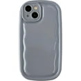 thumbnail image 1 of Oval Shape Solid Color Protection Soft Compatible with iPhone Case (Grey,iPhone 14 Pro), 1 of 8