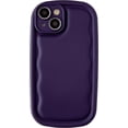 thumbnail image 1 of Oval Shape Solid Color Protection Soft Compatible with iPhone Case (M Dark Purple,iPhone 15), 1 of 13