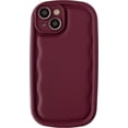 thumbnail image 1 of Oval Shape Solid Color Protection Soft Compatible with iPhone Case (M Wine Red,iPhone 14 Pro Max), 1 of 13