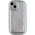 thumbnail image 1 of Oval Shape Solid Color Protection Soft Compatible with iPhone Case (Silver,iPhone 12 Pro Max), 1 of 8