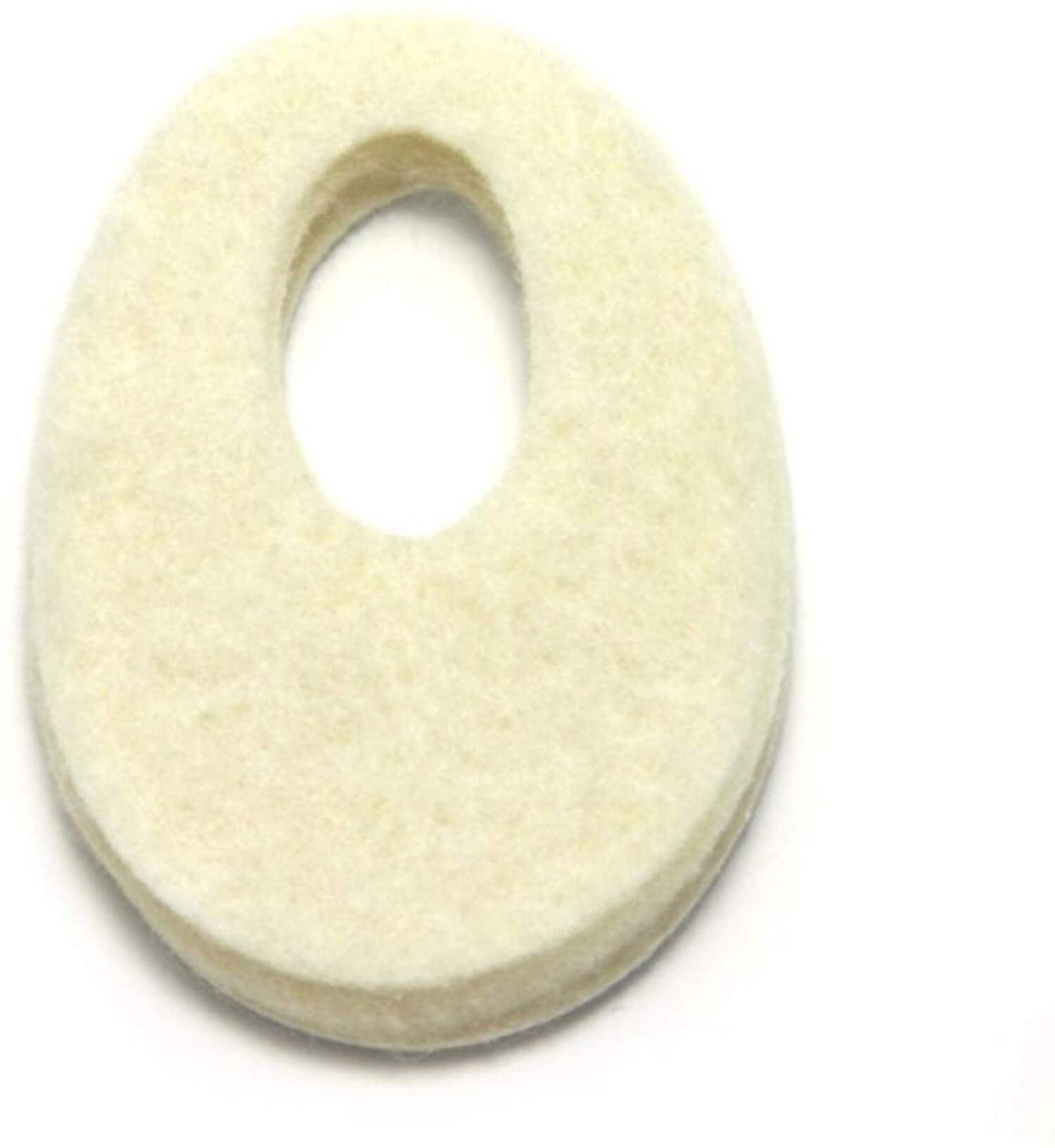 Oval Shaped Felt Callus Protective Pads - Adhesive Foot Pads That Surround Calluses from Rubbing On Shoes - 1/8" - 25 Pack