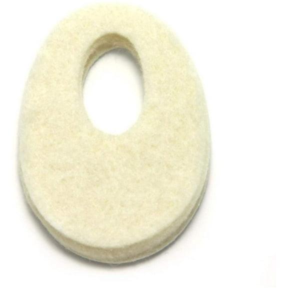 Oval Shaped Felt Callus Protective Pads - Adhesive Foot Pads That Surround Calluses from Rubbing On Shoes - 1/8" - 25 Pack
