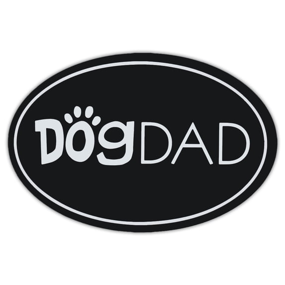 Oval Shaped Pet Magnets: Dog Dad (Dogs) | Cars, Trucks, Refrigerators