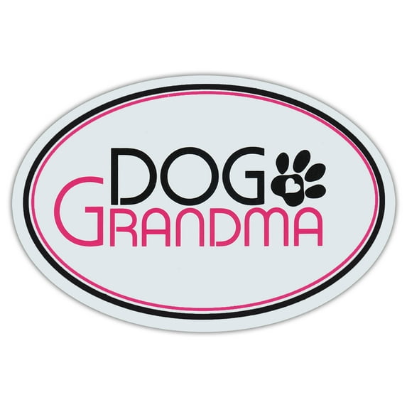 Oval Shaped Pet Magnets: Dog Grandma (Dogs) | Cars, Trucks, Refrigerators
