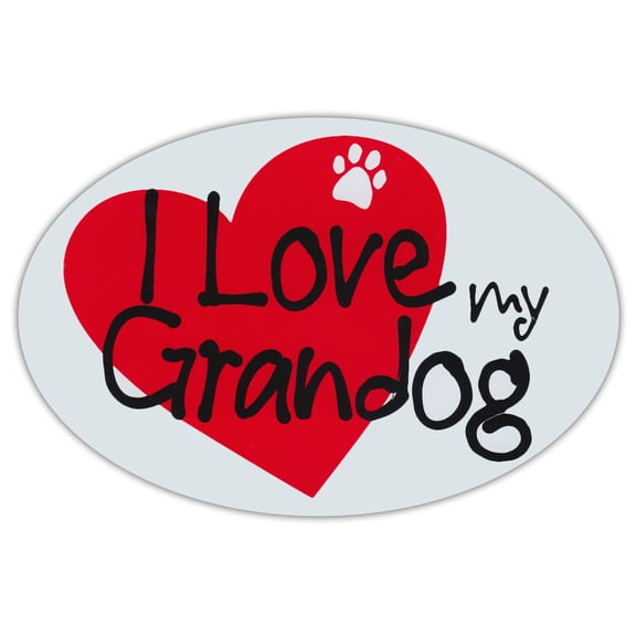 Oval Shaped Pet Magnets: I Love My Grandog (Dogs) | Cars, Trucks, Refrigerators