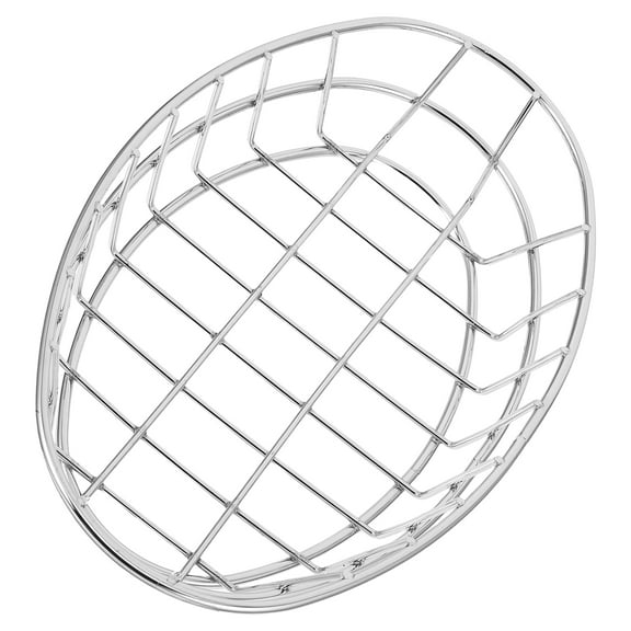 Oval Shaped Wire Fruit Basket for Kitchen Counter Modern Decorative Bread Basket Metal Mesh Fast Food Container for Snacks and Burgers