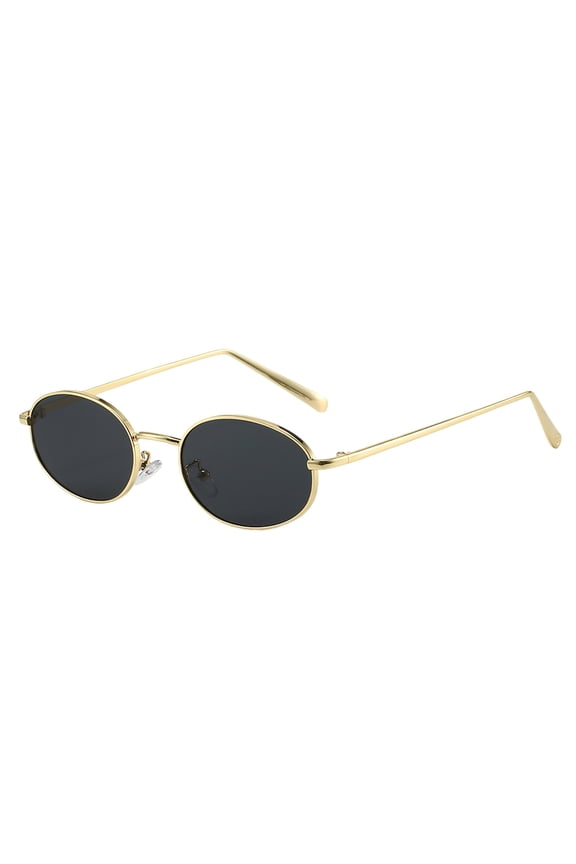 Oval Small Round Golden Metal Frame Cycling Glasses Suitable For Outdoor Sports Fashionable Narrow Design Lightweight All Users