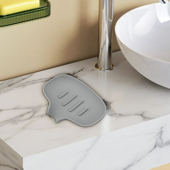 Oval Soap Dish with Drainage Holes | No Drilling Required | Hygienic Soap Holder for Bathroom | Prevents Water Accumulation | Modern Bathroom Accessory