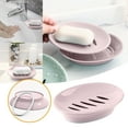 thumbnail image 1 of Oval Soap Dish Toilet Plastic Simple Soap Dish Double Compartment Drain Bathroom Face Soap Dish bathroom stuff, 1 of 8