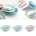 thumbnail image 1 of Oval Soap Dish with Drain, Soap Holder Easy Cleaning Soap Saver, Dry Stop Mushy Soap Tray for Shower Bathroom Kitchen, 1 of 7