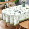 thumbnail image 1 of Oval Spring Leaf Tablecloth, Sage Green Table Clothes for Oval Tables 54 x 72, Perfect for Kitchen Dinner, Restaurant,Outdoor Holiday Picnic Table Cover, 1 of 6