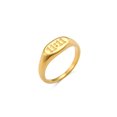 thumbnail image 1 of Oval Stainless Steel Ring 18K Gold Plated Elegant Jewelry, 1 of 4