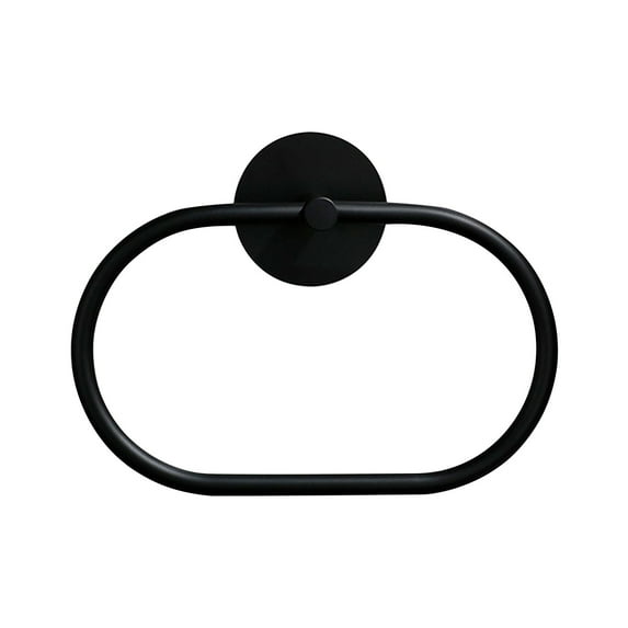 Oval Stainless Steel Towel Ring Without Punching Black Bathroom Towel Rack Hanging Ring, Usupdd 2025 Oval Stainless Steel Towel Ring