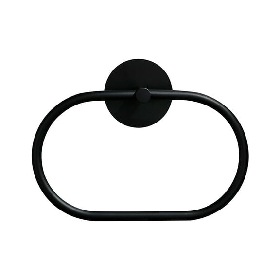 Oval Stainless Steel Towel Ring Without Punching Black Bathroom Towel Rack Hanging Ring, Usupdd 2025 Oval Stainless Steel Towel Ring