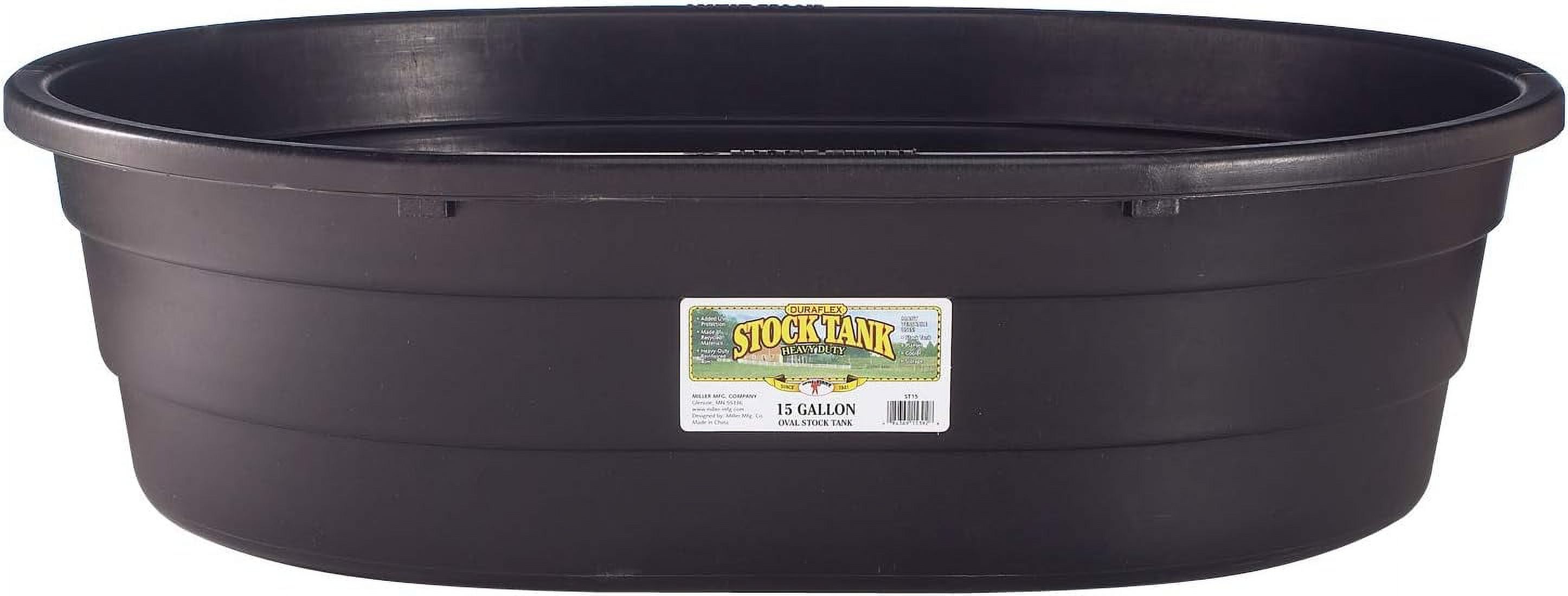 Oval Stock Tank Water Trough Plastic Pond Tub Heavy Duty Feeding