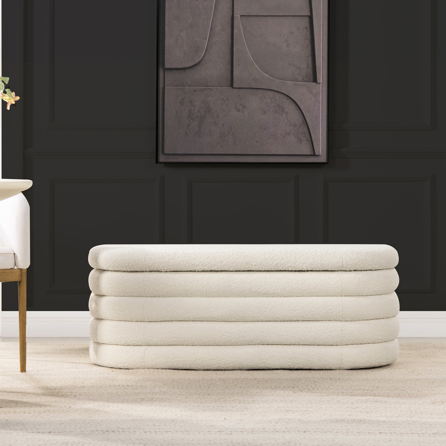 Oval Storage Bench, 49