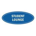 thumbnail image 1 of Oval Student Lounge Sign (Blue) - Large 3.6x9", 1 of 1