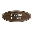 thumbnail image 1 of Oval Student Lounge Sign (Walnut) - Large 3.6x9", 1 of 1
