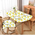 thumbnail image 1 of Oval Summer Yellow Lemon Fitted Tablecloth with Elastic 48x68 inch for Oval Tables Washable Stretchy Spandex Fabric Table Cover Cloth Not Vinyl Table Protector, 1 of 4