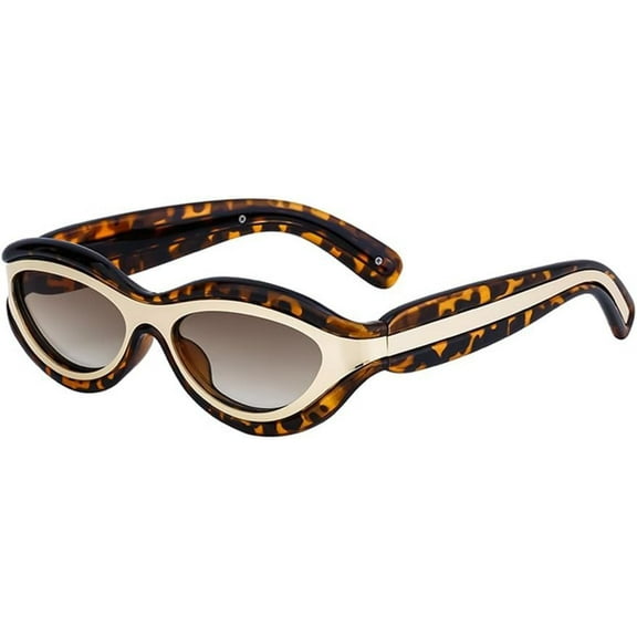 Oval Sunglasses Men Women Punk Sun Glasses Male Small Frame Sunglass Streetwear Shades, Sunglasses 14090