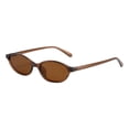 thumbnail image 1 of Oval Sunglasses UV Protection Retro Style Brown Lens Eyewear for Outdoor Cycling Driving and Daily Wear, 1 of 8