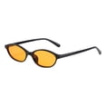 thumbnail image 1 of Oval Sunglasses UV Protection Retro Style Brown Lens Eyewear for Outdoor Cycling Driving and Daily Wear, 1 of 7