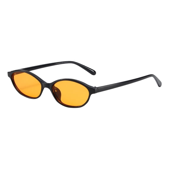 Oval Sunglasses UV Protection Retro Style Brown Lens Eyewear for Outdoor Cycling Driving and Daily Wear